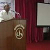 Concluding part of C Radhakrishnan’s speech. C Radhakrishnan and Mrs Valsala Radhakrishnan honouring Dr Suvarna Nalapat 